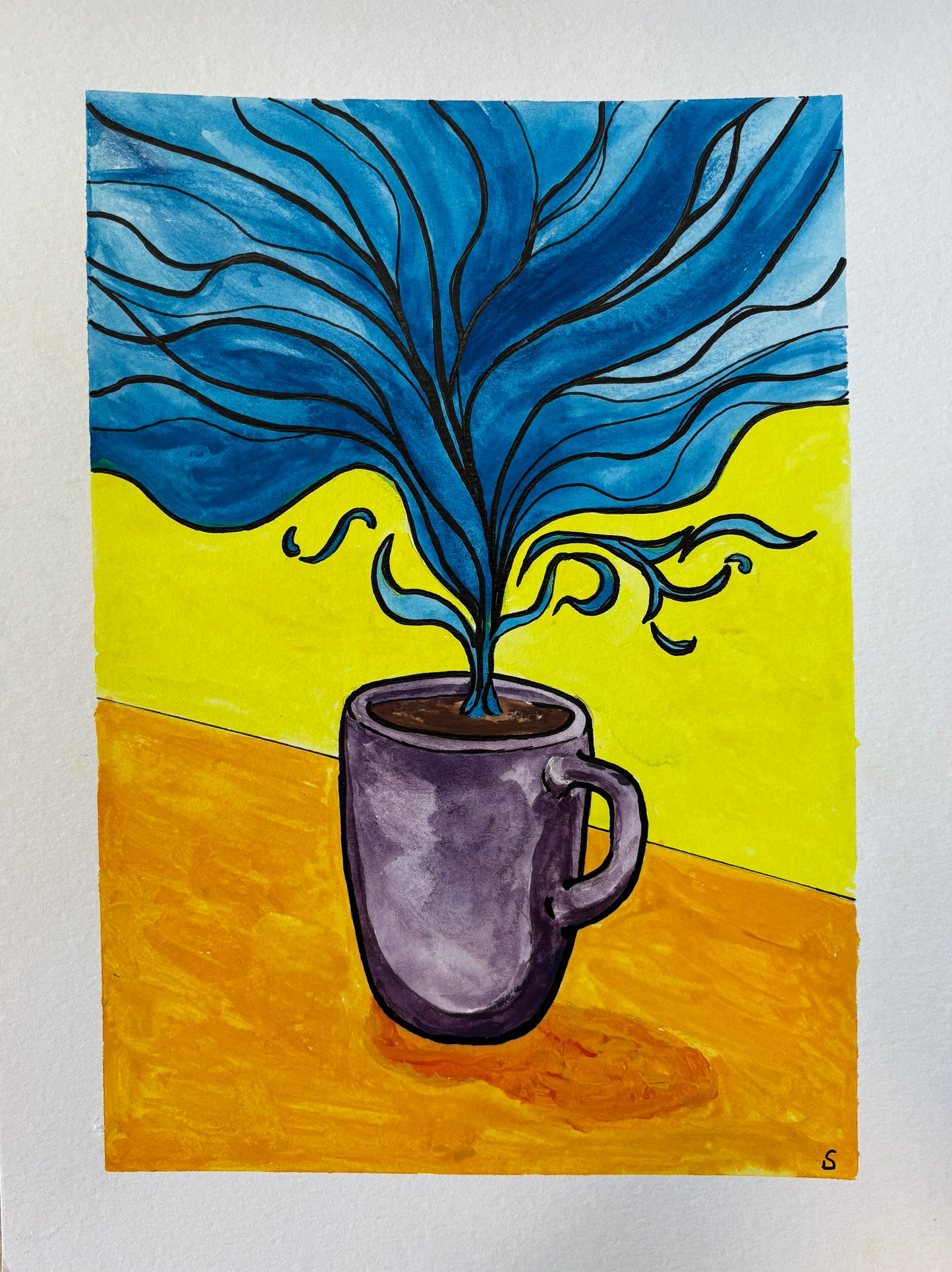 Original painting- Coffee Steam