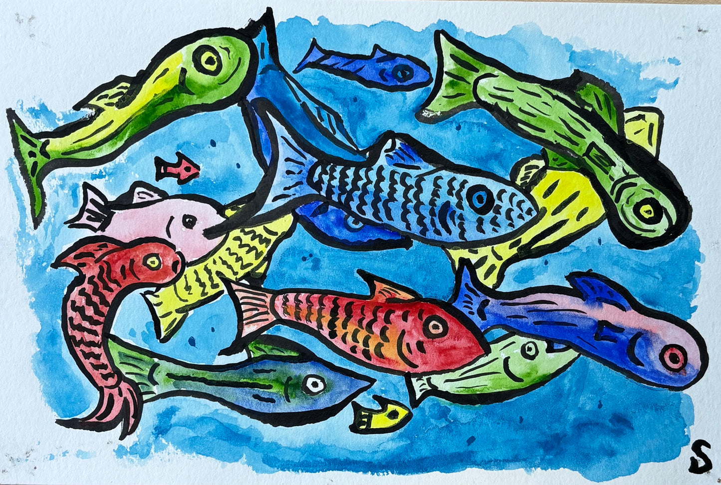 Original painting- Fishes