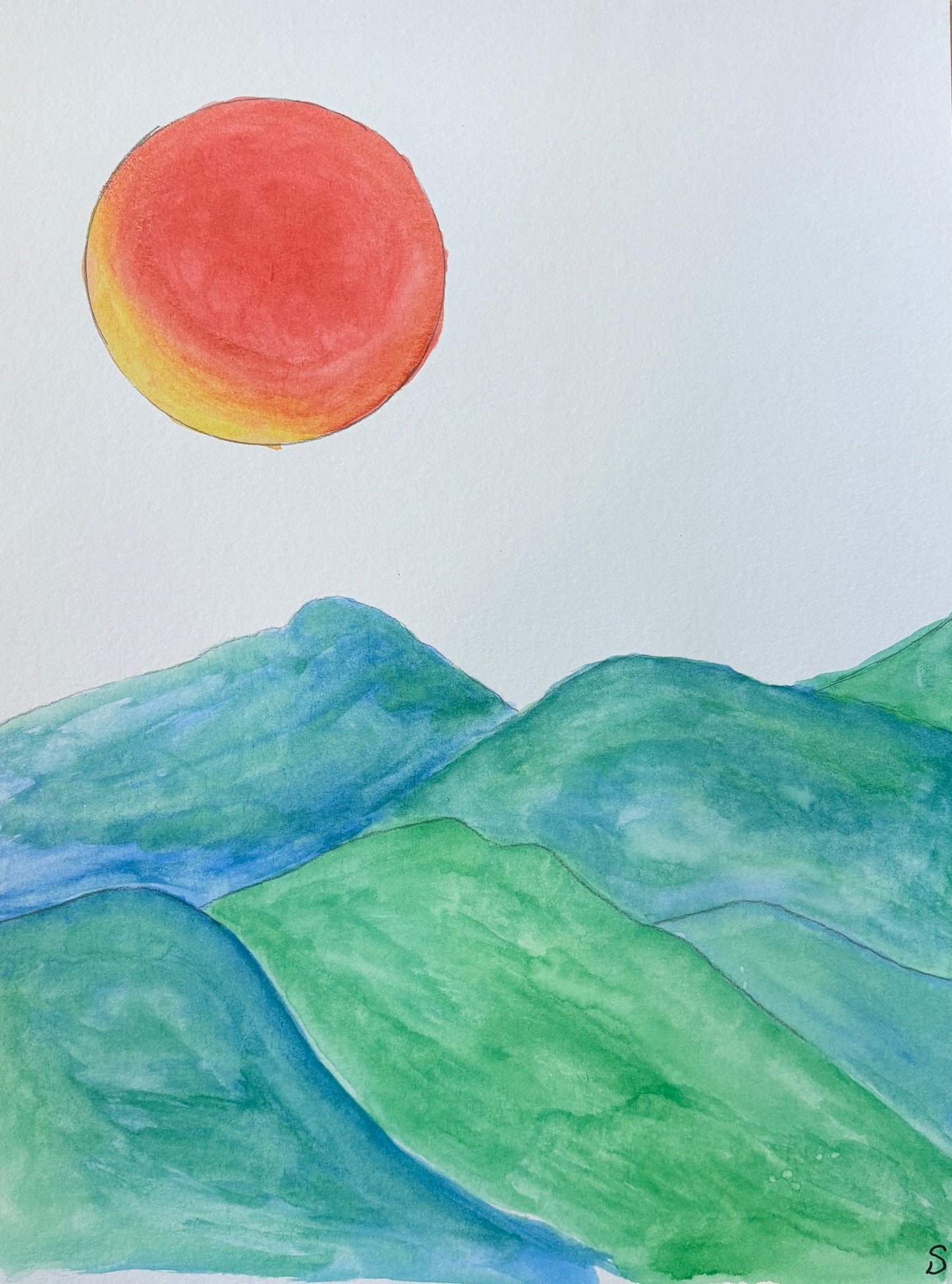 Original painting- Green Mountains