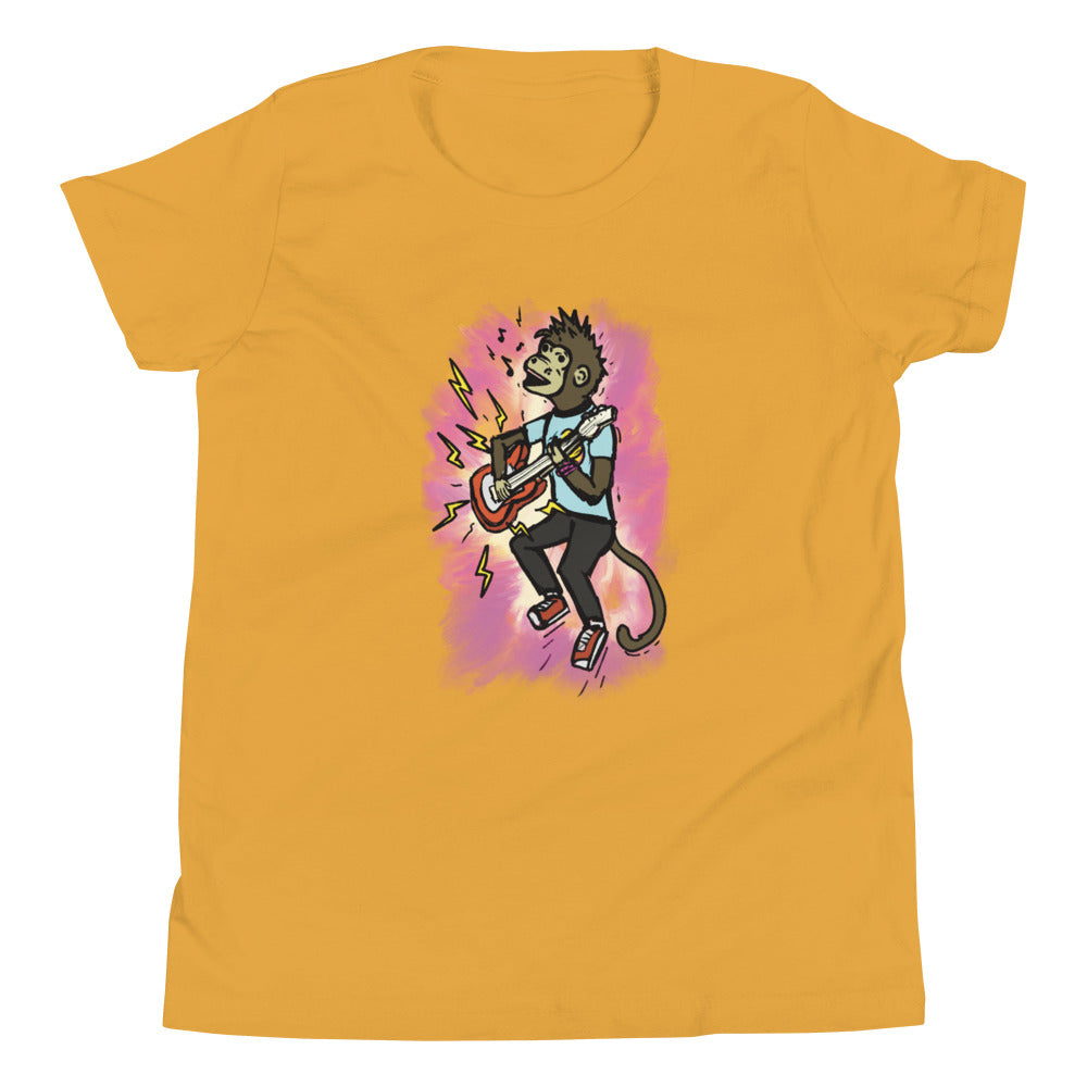 Youth Short Sleeve T-Shirt- Rock n Roll Monkey